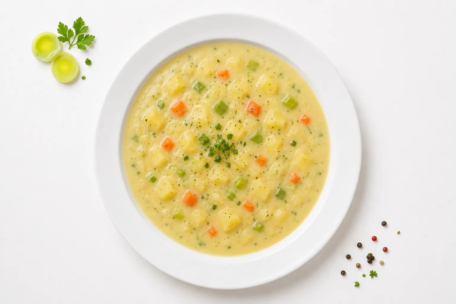 Bio Kartoffelsuppe mit Schmand 1